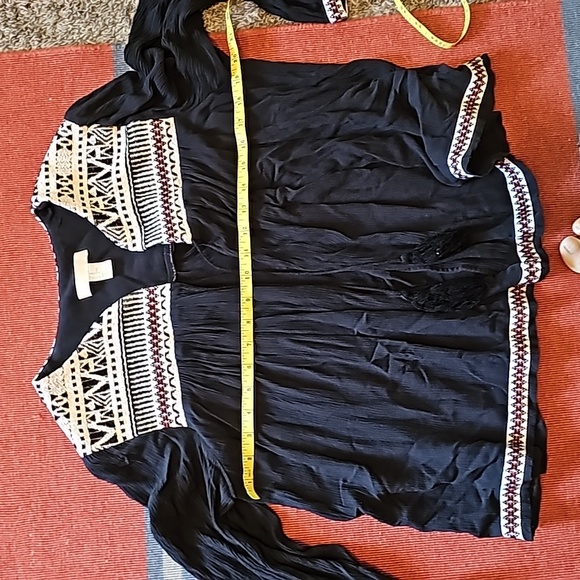 STUNNING H&M EMROIDED PEASANT OPEN JACKET TIE UP - Picture 6 of 11